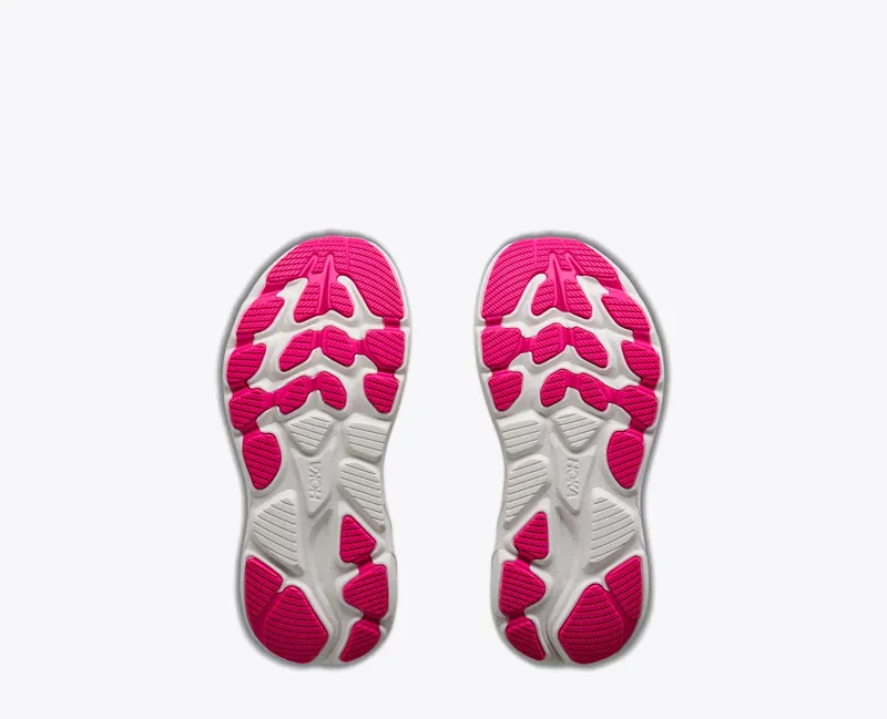 Hoka Clifton 10 Little Kids Road Running Shoes - Overcast Neon Dragonfruit-6