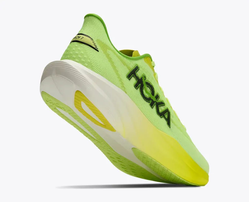 Hoka Mach 7 Womens Road Running Shoes - Neon Yuzu Citrus-4