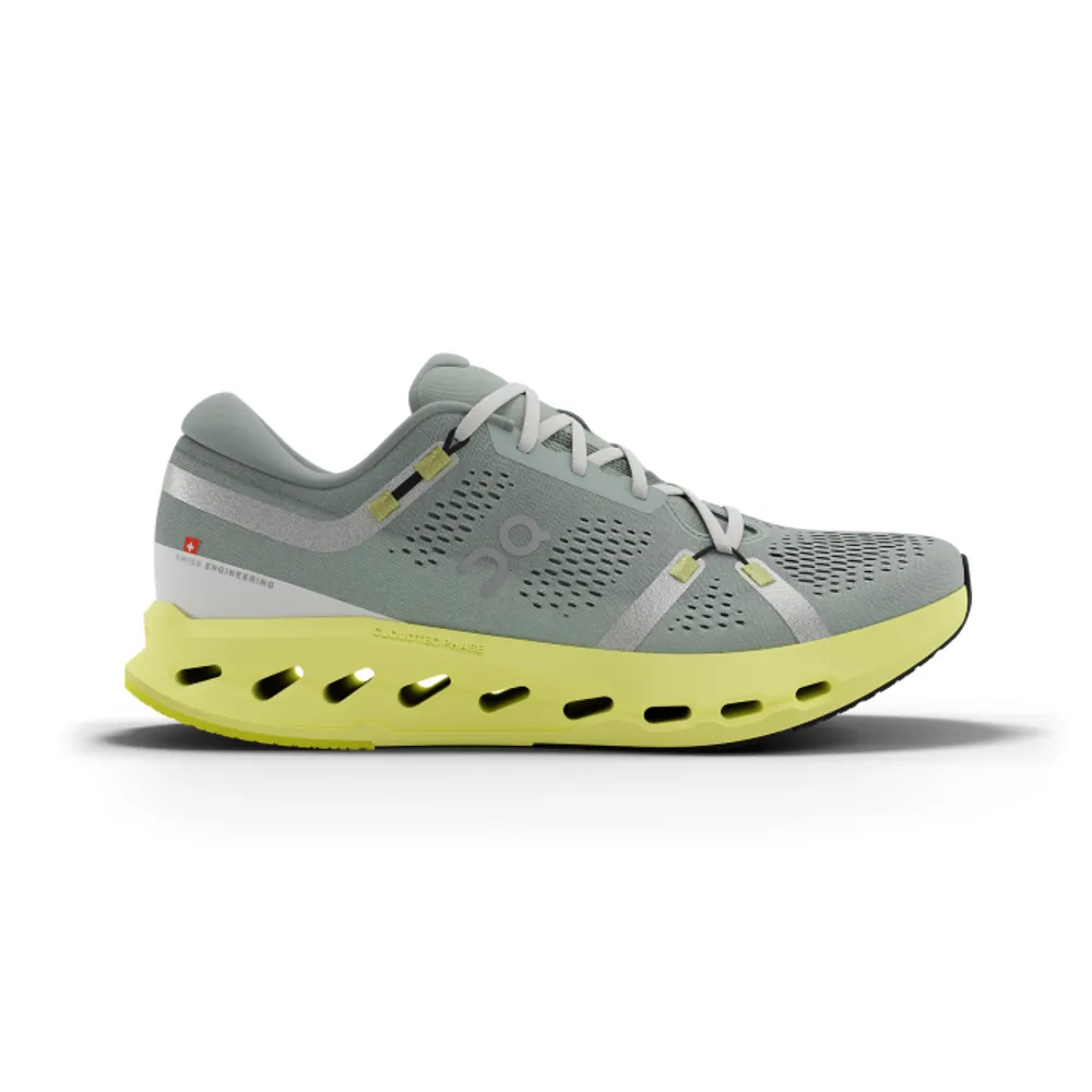 On Cloudsurfer 2 Womens Road Running Shoes - Glacier Limelight 5.5 UK