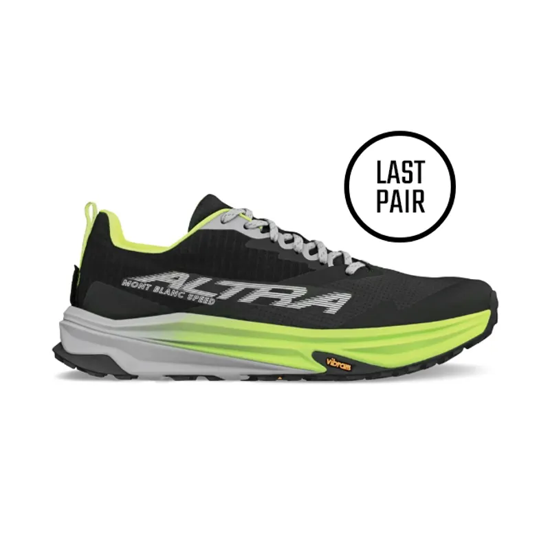 Altra Mont Blanc Speed Trail Running Shoes - Black Lime - UK9