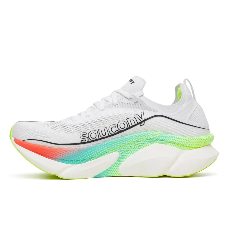 Saucony Endorphin Elite 3 Carbon Plated Road Running Shoes - White Multi-5