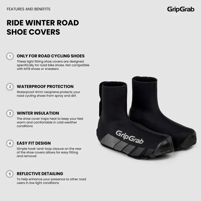 GripGrab Ride Winter Road Shoe Covers-3