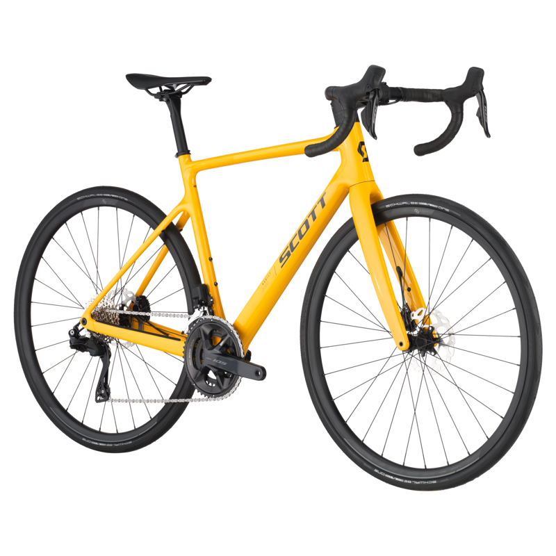 2025 Scott Addict 40 Carbon Road Bike - Bahama Yellow-1