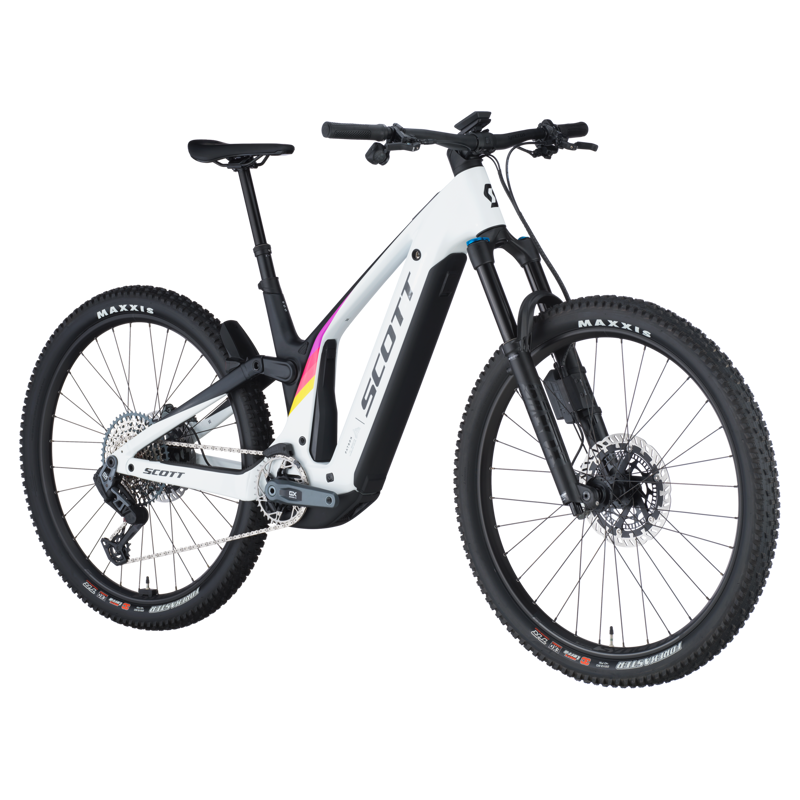 2025 Scott Bike Patron 900 Carbon Full Suspension Electric MTB - Cumulus White Black-1