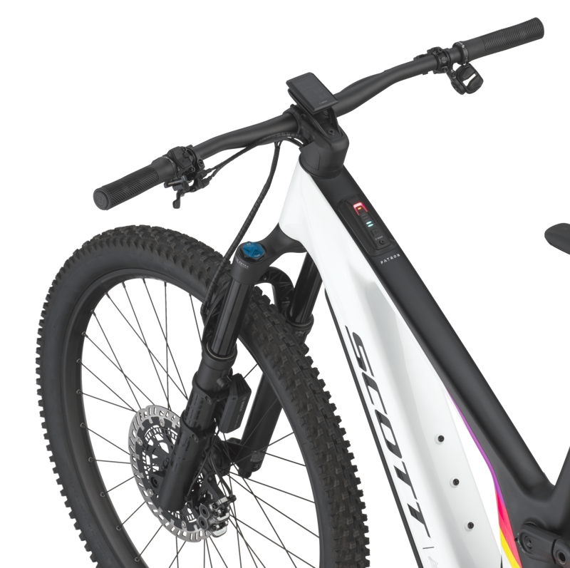 2025 Scott Bike Patron 900 Carbon Full Suspension Electric MTB - Cumulus White Black-2