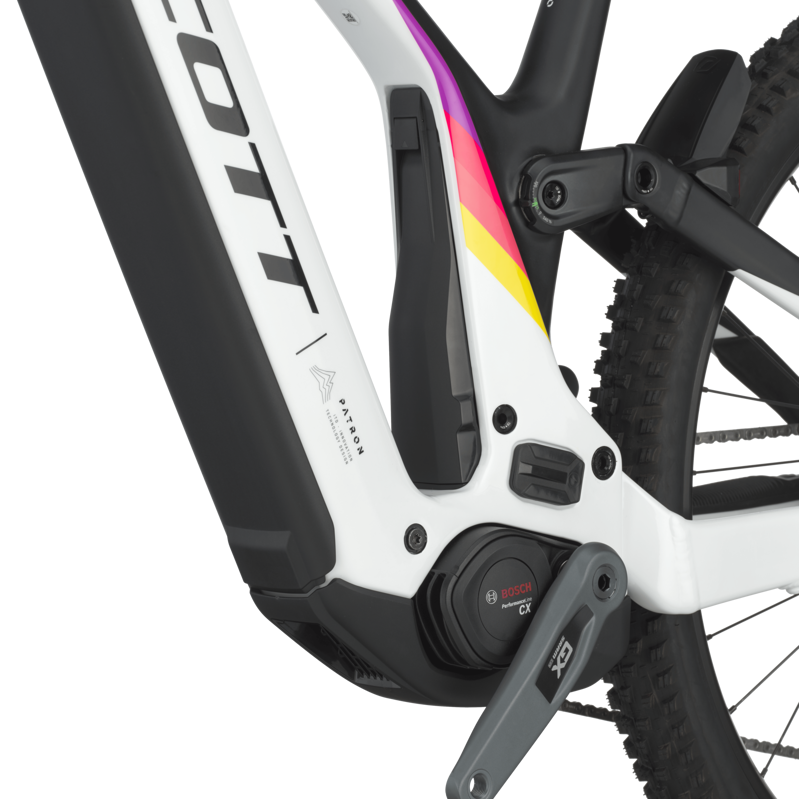 2025 Scott Bike Patron 900 Carbon Full Suspension Electric MTB - Cumulus White Black-3