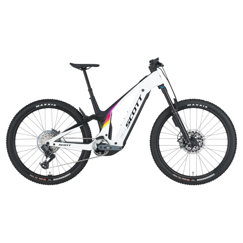 2025 Scott Bike Patron 900 Carbon Full Suspension Electric MTB - Cumulus White Black