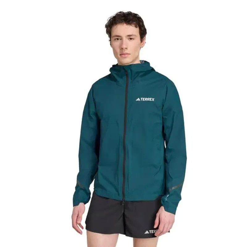 Adidas Terrex XPR Men 's Light Rain Running Jacket - Aurivy Green-1