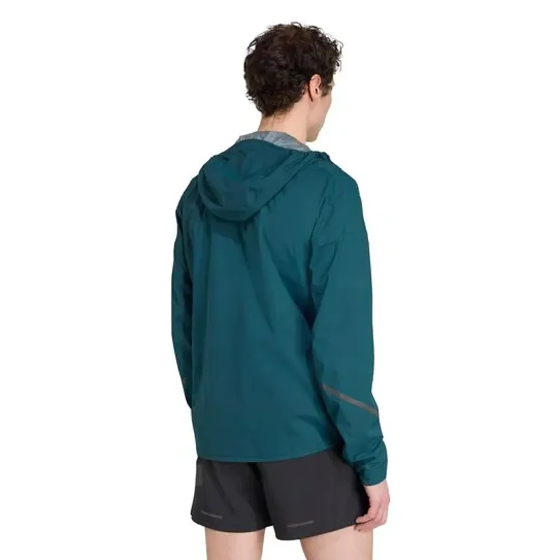 Adidas Terrex XPR Men 's Light Rain Running Jacket - Aurivy Green-2