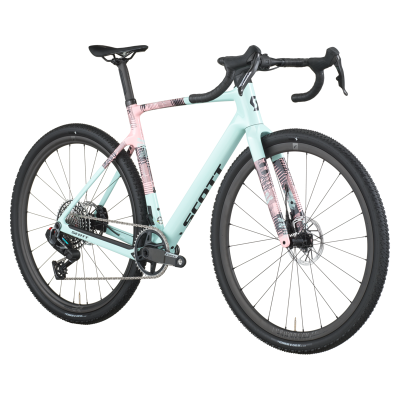 2026 Scott Addict Gravel 10 Bike in Gelato Blue Gelato Pink-1