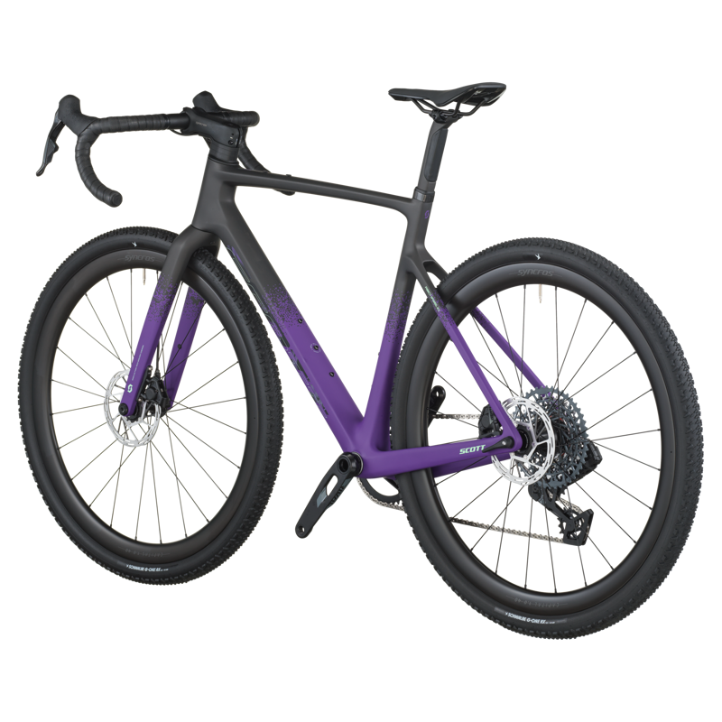 2026 Scott Addict Gravel 20 Bike in Carbon Black Indigo Purple-2