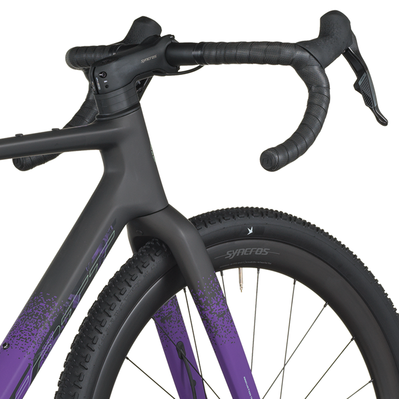2026 Scott Addict Gravel 20 Bike in Carbon Black Indigo Purple-4