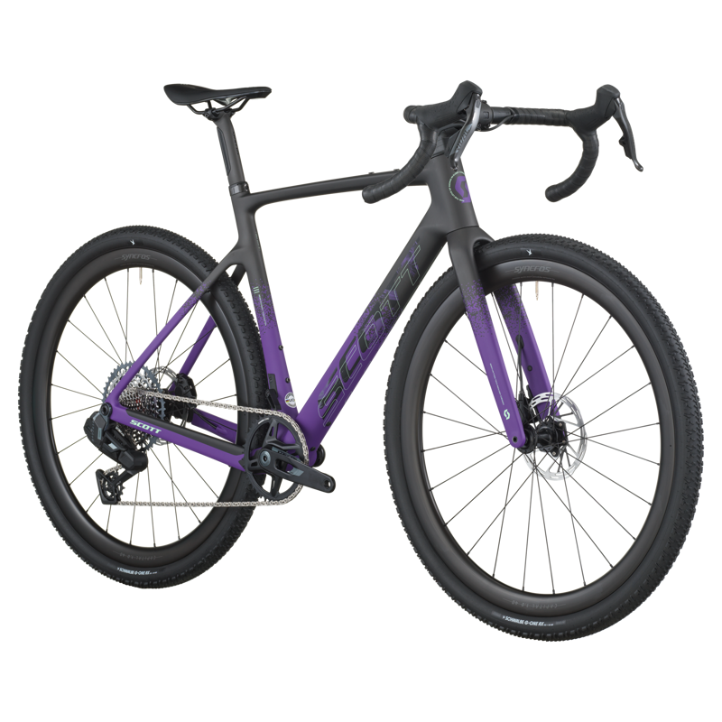 2026 Scott Addict Gravel 20 Bike in Carbon Black Indigo Purple-1