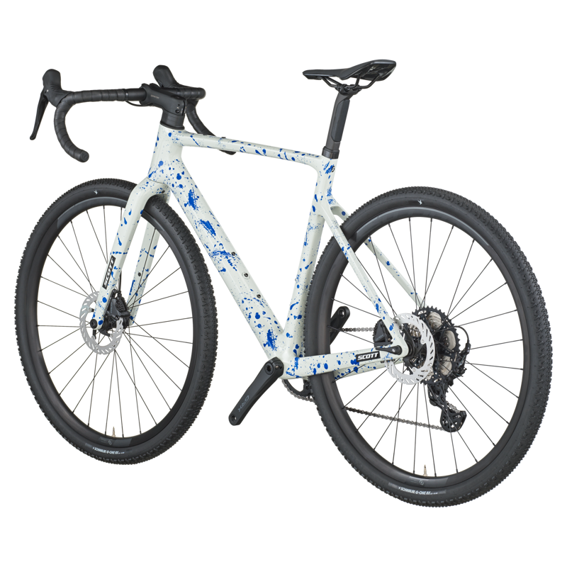 2026 Scott Addict Gravel 30 Bike in White Splatter Blue-2