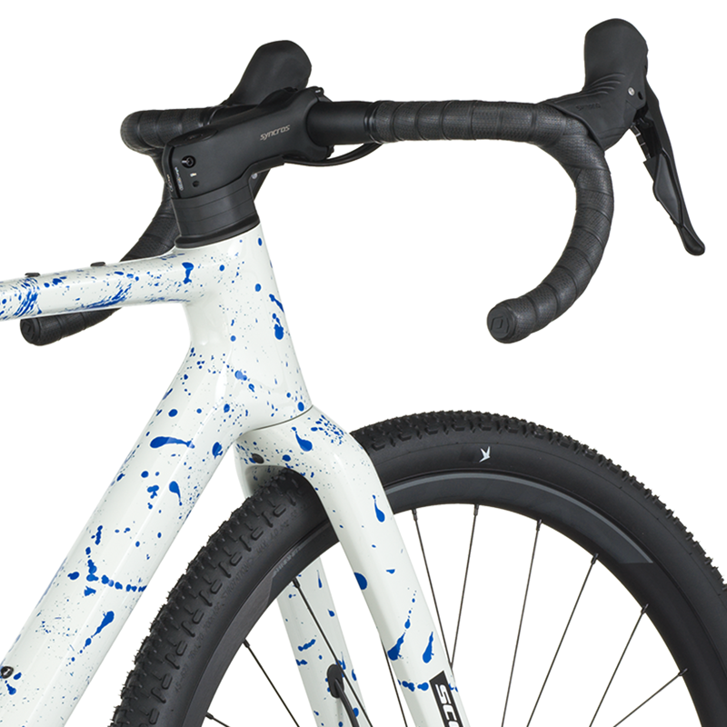 2026 Scott Addict Gravel 30 Bike in White Splatter Blue-4