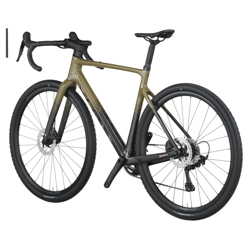2026 Scott Addict Gravel 40 Gravel Bike in Kaki Green Carbon Black-2