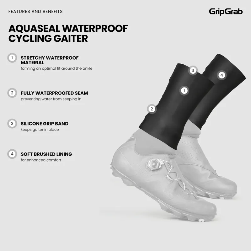 GripGrab AquaSeal Waterproof Cycling Gaiter-3