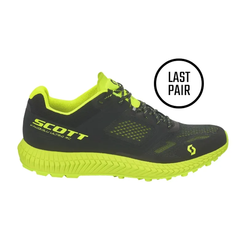 Scott Kinabalu Ultra RC Womans Trail Running Shoe - Black Yellow - Size 4.5