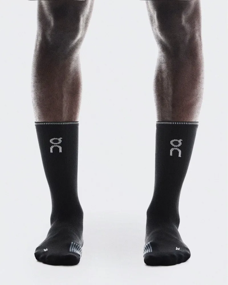 On Running Performance Run Sock High - Black  Eclipse