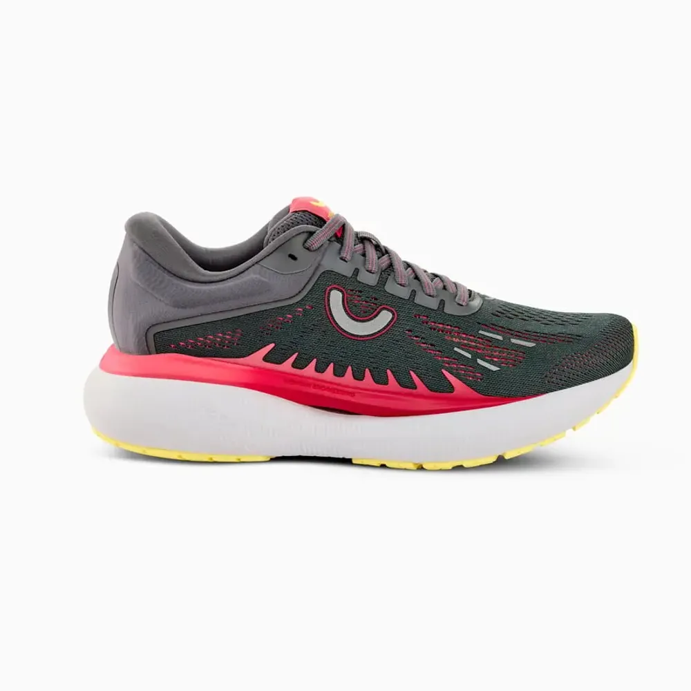 True Motion U-TECH Aion 3 Womens Road Running Shoes - Castlerock Rouge Red Lemon Verbena 4 UK