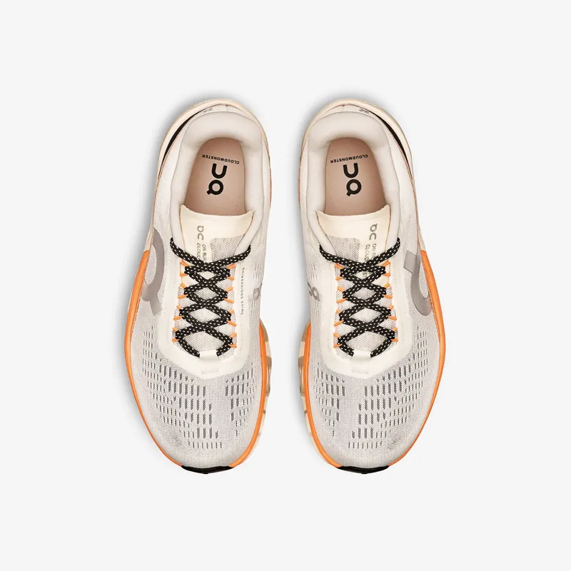 On Cloudmonster 2 Womens Road Running Shoes - Ivory Tangerine-2