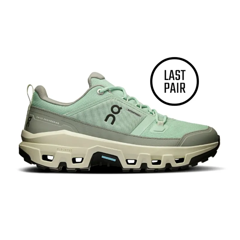 On Cloudrock Low Waterproof Womens Walking Shoe - Mineral Aloe - UK5