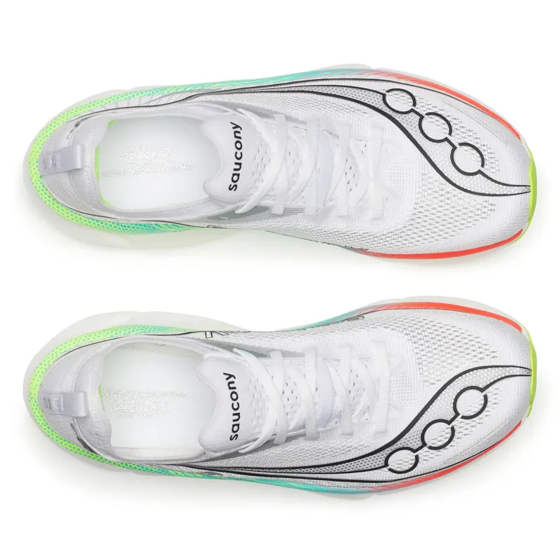 Saucony Endorphin Elite 3 Carbon Plated Road Running Shoes - White Multi-3