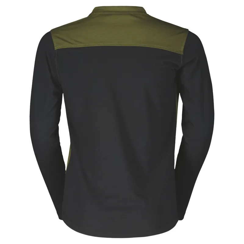 Scott Trail 10 DRI Long Sleeve Junior Shirt - Fir Green Black-1