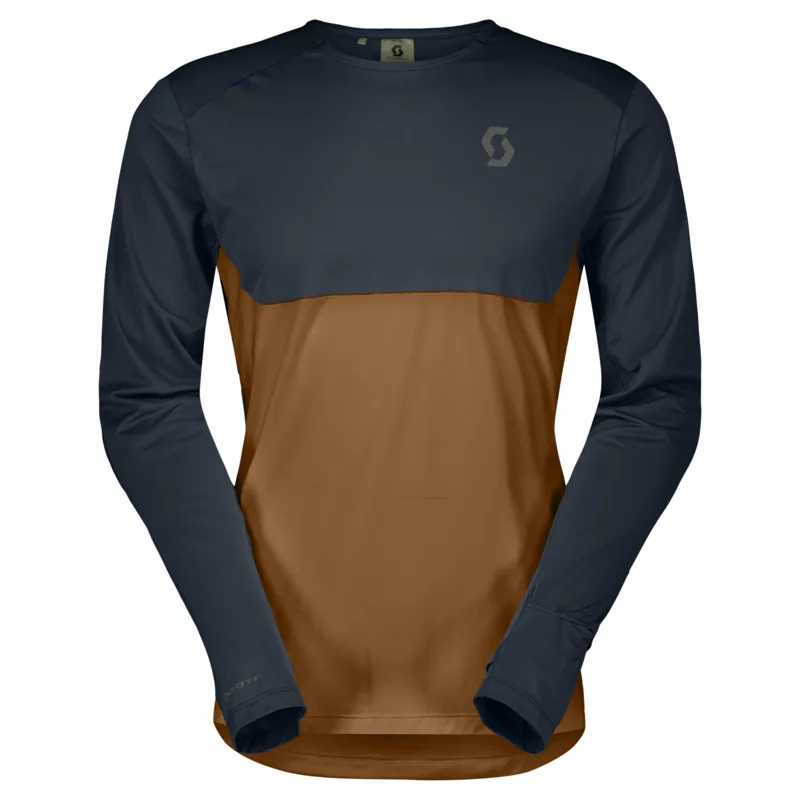 Scott Endurance Tech Long-Sleeve Tee - Dark Blue Bread Brown