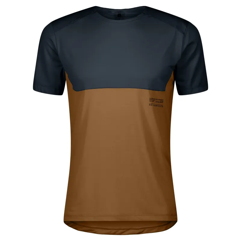 Scott Endurance Tech Short-Sleeved Running T-Shirt - Dark Blue Bread Brown