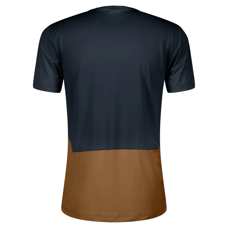 Scott Endurance Tech Short-Sleeved Running T-Shirt - Dark Blue Bread Brown-1