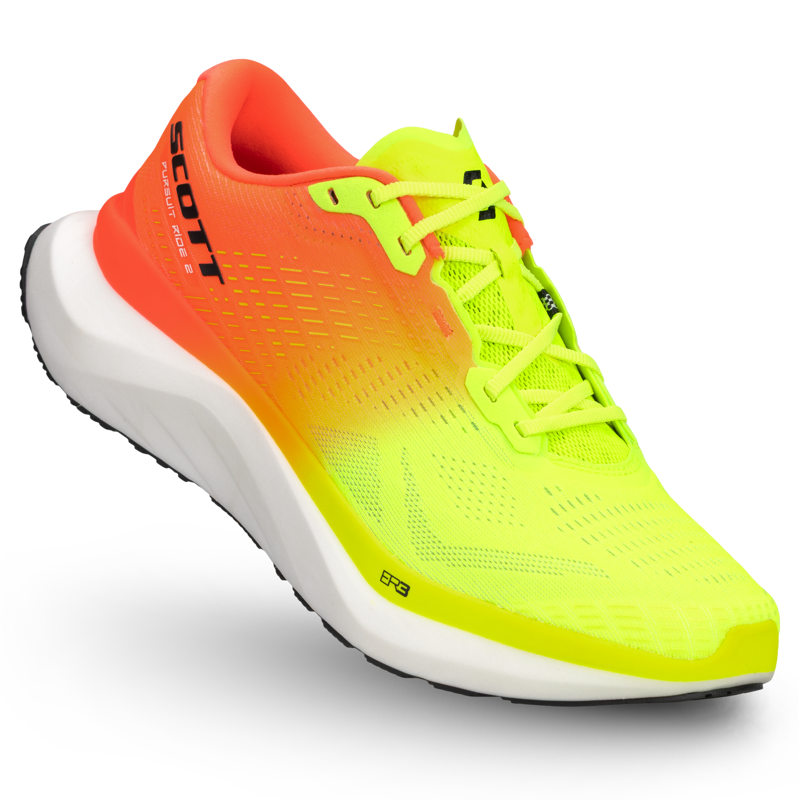 Scott Pursuit Ride 2 Mens Hybrid Running Shoe - Safety Yellow Neon Red-3