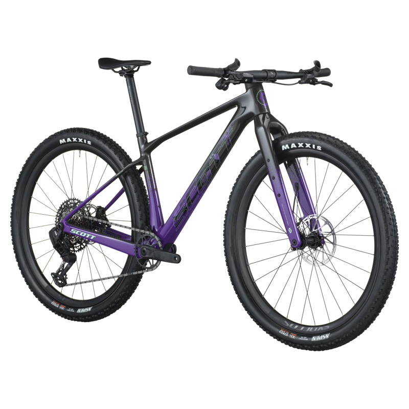 2026 Scott Scale Gravel 10 Bike - Carbon Blac Indigo Purple-1