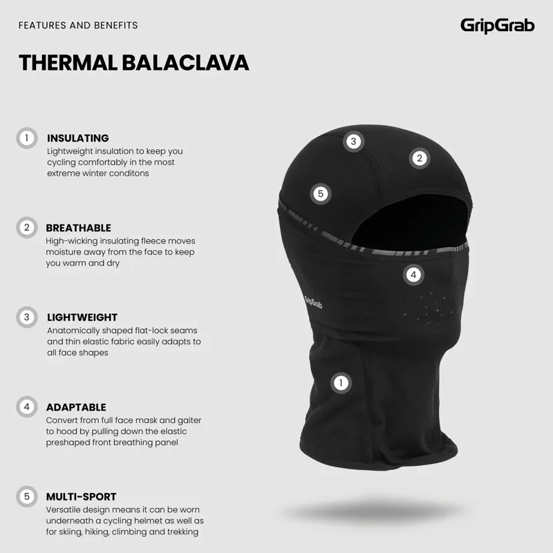 GripGrab Thermal Balaclava - Black-1