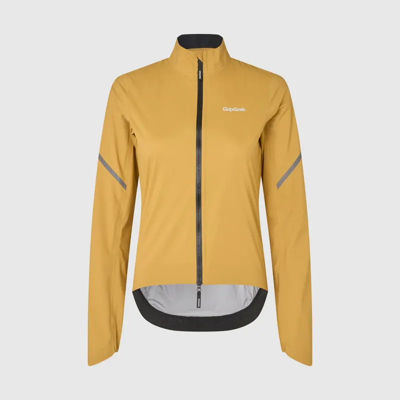 GripGrab Womens PACR Waterproof Lightweight Jacket - Mustard Yellow