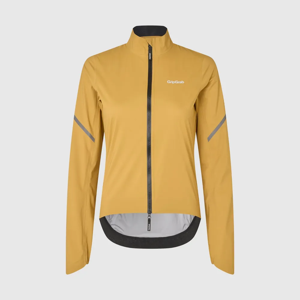 GripGrab Womens PACR Waterproof Lightweight Jacket - Mustard Yellow