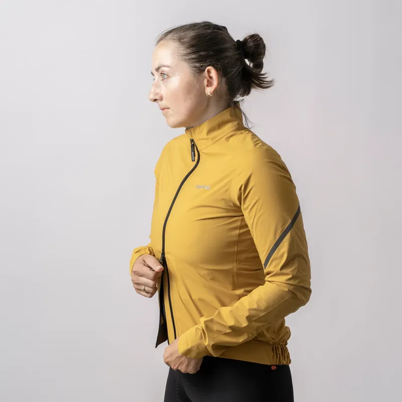 GripGrab Womens PACR Waterproof Lightweight Jacket - Mustard Yellow-2