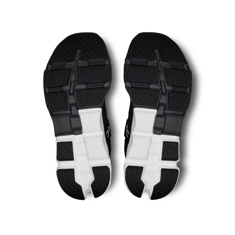 On Cloudflyer 5 Womens Road Running Shoe - Black White-2