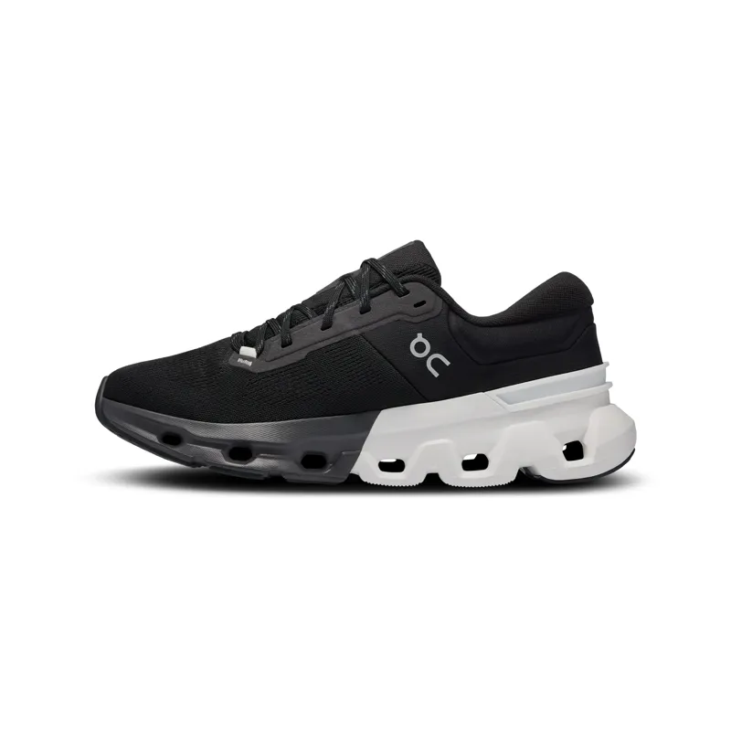 On Cloudflyer 5 Mens Road Running Shoe - Black White-4