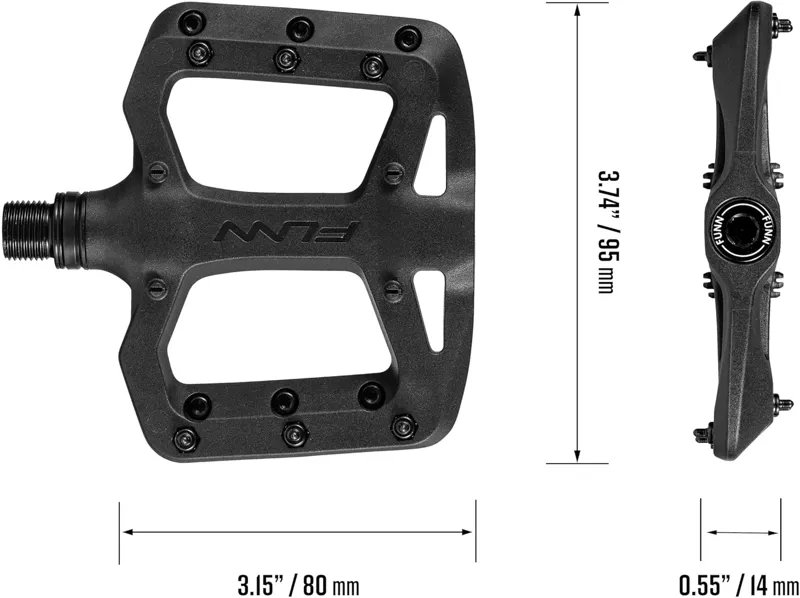 Funn Taipan S MTB Flat Pedals - Black-1