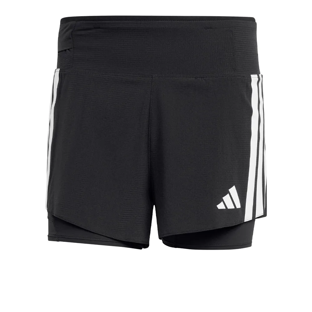 Adidas Adizero 2-in-1 Gel Pocket Running Shorts - Black