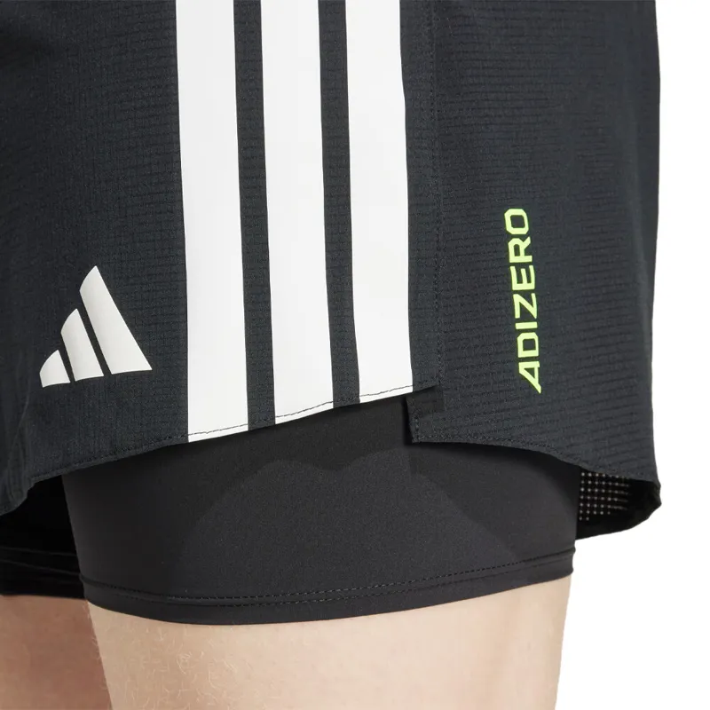 Adidas Adizero 2-in-1 Gel Pocket Running Shorts - Black-1