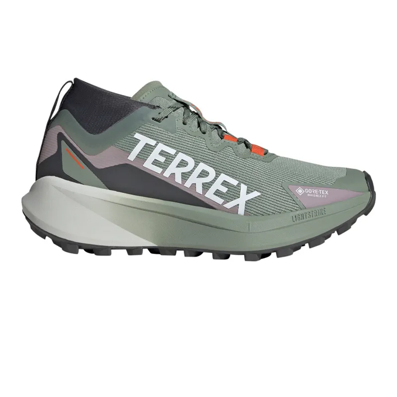 Adidas Terrex Agravic GTX Womens Trail Running Shoes - Green White Fig