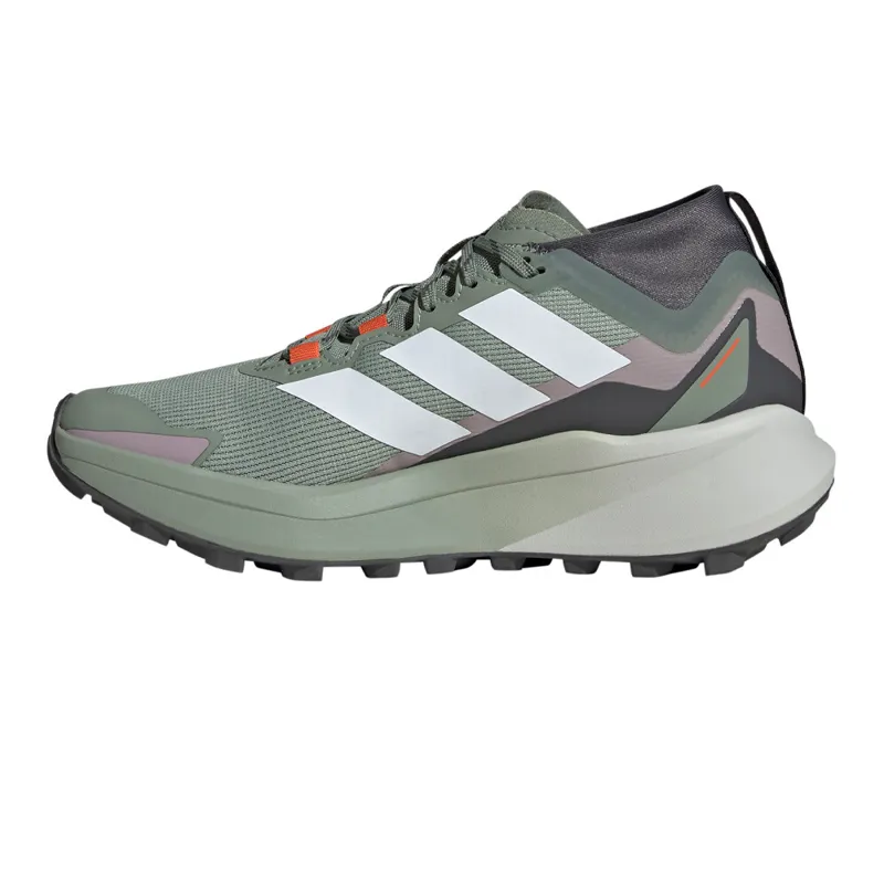 Adidas Terrex Agravic GTX Womens Trail Running Shoes - Green White Fig-3