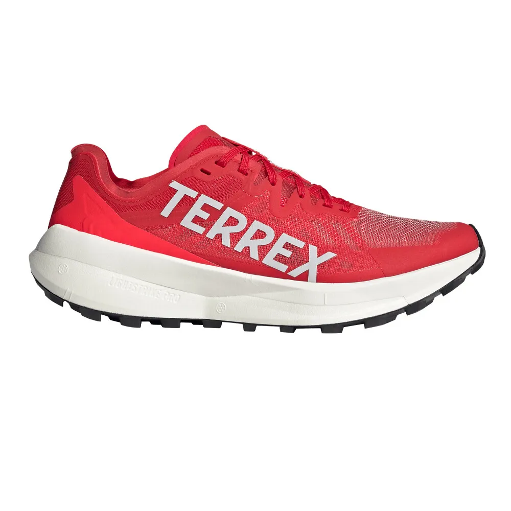 Adidas Terrex Agravic Speed Trail Running Shoes - Pure Ruby Grey One Lucid Red 10.5 UK