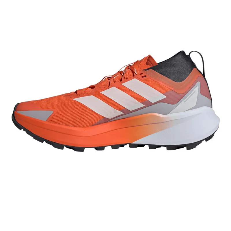 Adidas Terrex Agravic GTX Mens Trail Running Shoes - Semi Impact Orange Cloud White Carbon - UK9-4