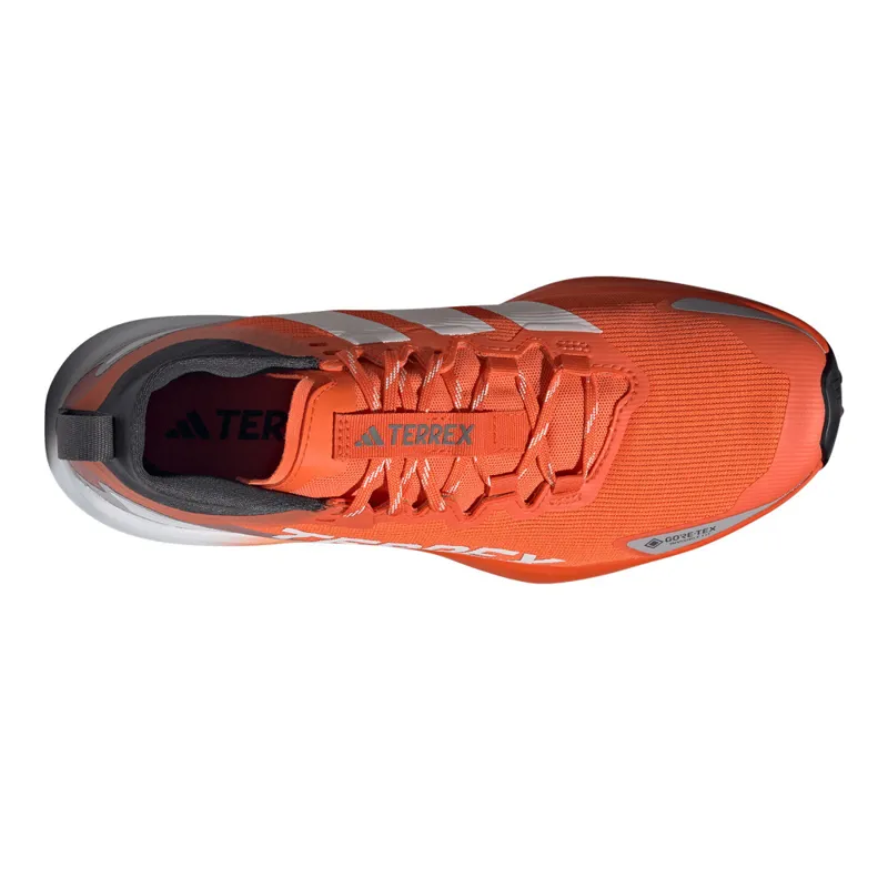 Adidas Terrex Agravic GTX Mens Trail Running Shoes - Semi Impact Orange Cloud White Carbon - UK9-2