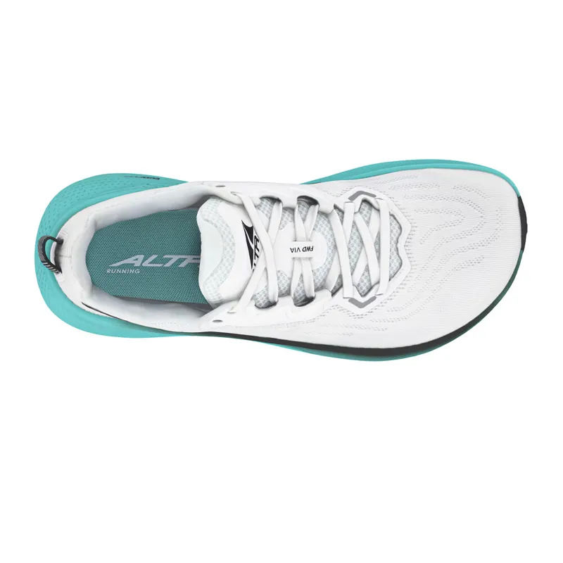 Altra FWD Via Womens Max Cushioned Road Running Shoe - White Green-2