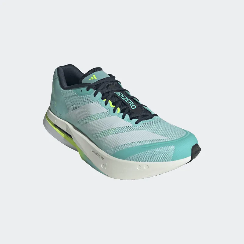Adidas Adizero Boston 13 Men's Flash Aqua Cloud White Lucid Lemon-4