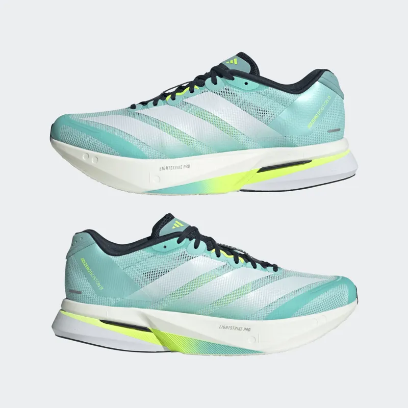 Adidas Adizero Boston 13 Men's Flash Aqua Cloud White Lucid Lemon-8